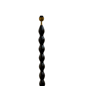 Ripple Wood Floor Lamp - Ebony Finish (Base Only)