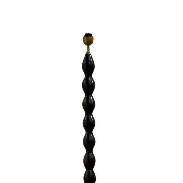 Ripple Wood Floor Lamp - Ebony Finish (Base Only)