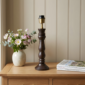 Orla Wood Table Lamp - Dark Wood Finish ( Base Only )