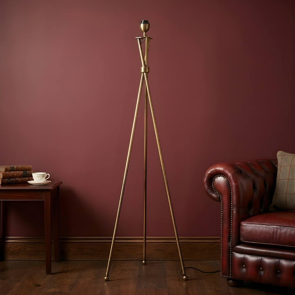 Tripod Floor Lamp - Antique Brass (Base Only)