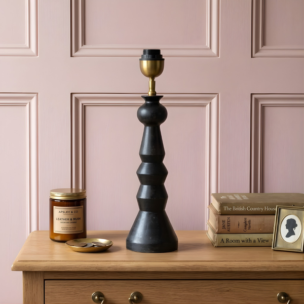 Fenix Wood Table Lamp - Dark Wood Finish ( Base Only )