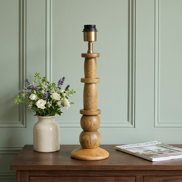 Hazel Wood Table Lamp - Natural Wood ( Base Only )