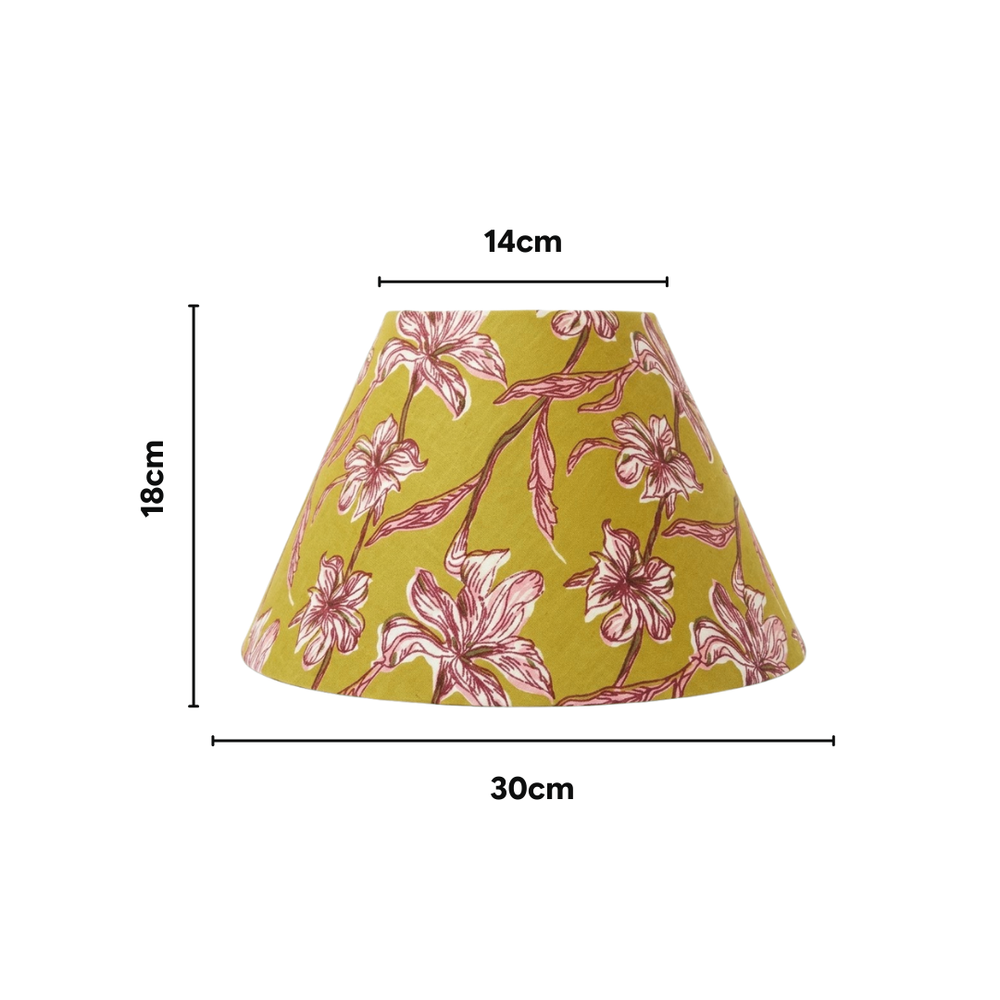 30 CM Honey Petals Cotton Lampshade - Empire ( Shade Only )