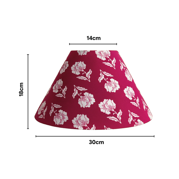 30 CM Cherry Blossom Cotton Lampshade - Empire ( Shade Only )