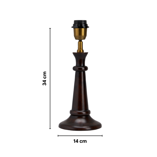 Fable Wood Table Lamp - Dark Wood Finish ( Base Only)