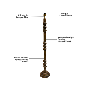 Juno Wood Floor Lamp - Natural Wood Finish (Base Only)