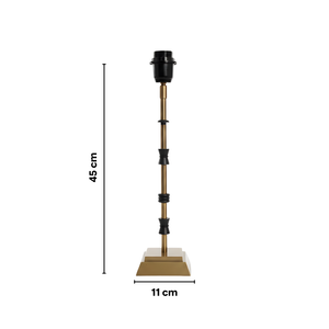 Lily Metal Table Lamp - Antique Brass & Matte Black ( Base Only )
