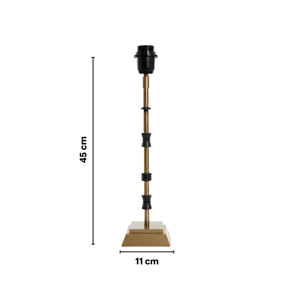 Lily Metal Table Lamp - Antique Brass & Matte Black ( Base Only )