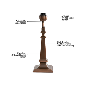 Azura Metal Table Lamp - Antique Bronze ( Base Only )