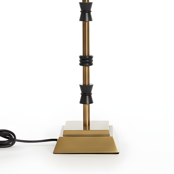 Lily Metal Table Lamp - Antique Brass & Matte Black ( Base Only )