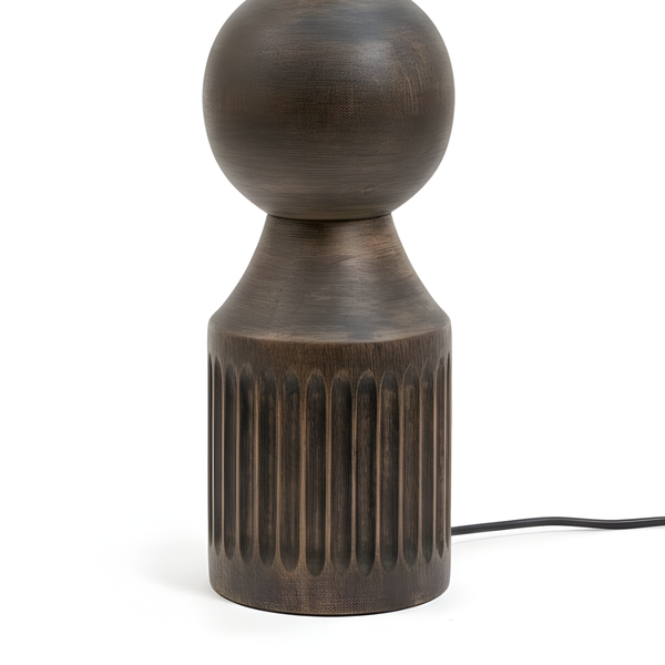 Tessa Wood Table Lamp - Dark Natural Wood ( Base Only )
