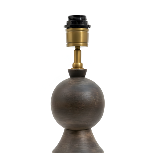 Tessa Wood Table Lamp - Dark Natural Wood ( Base Only )