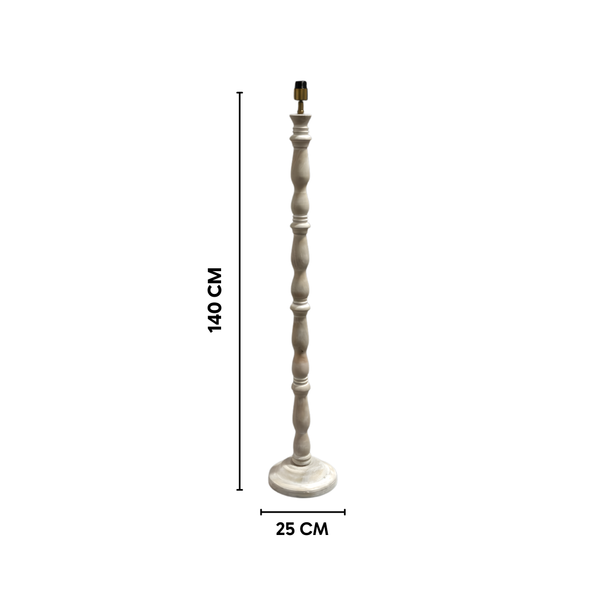 Orla Wood Floor Lamp - Whitewash Finish (Base Only)