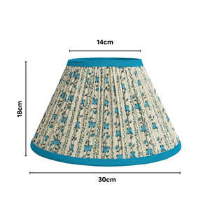 30 cm Blue Willow Cotton Lampshade - Empire  ( Shade Only )