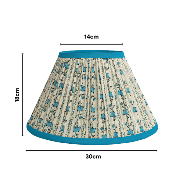 30 cm Blue Willow Cotton Lampshade - Empire  ( Shade Only )