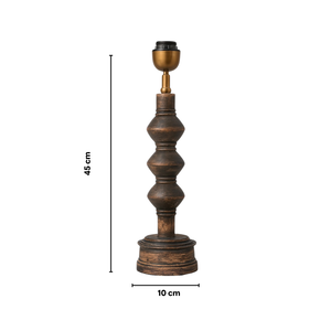 Juno Wood Table Lamp - Dark Natural Wood ( Base Only )