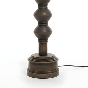 Juno Wood Table Lamp - Dark Natural Wood ( Base Only )