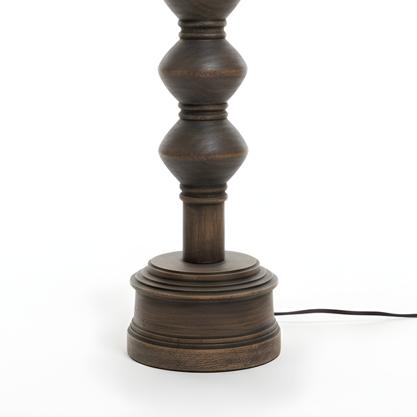 Juno Wood Table Lamp - Dark Natural Wood ( Base Only )