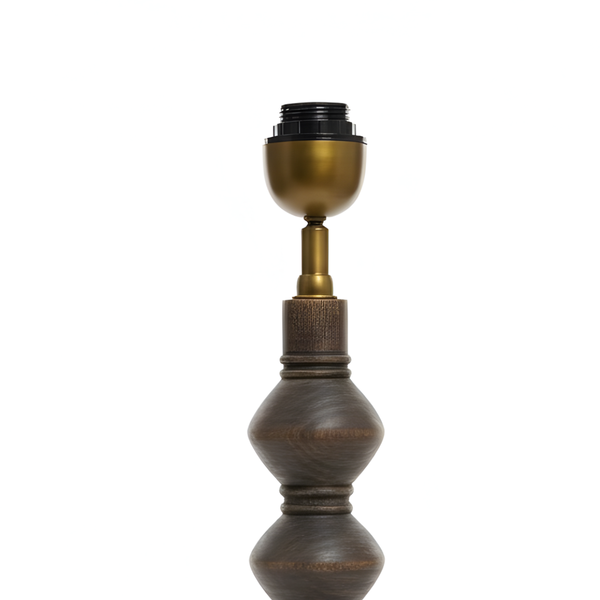 Juno Wood Table Lamp - Dark Natural Wood ( Base Only )