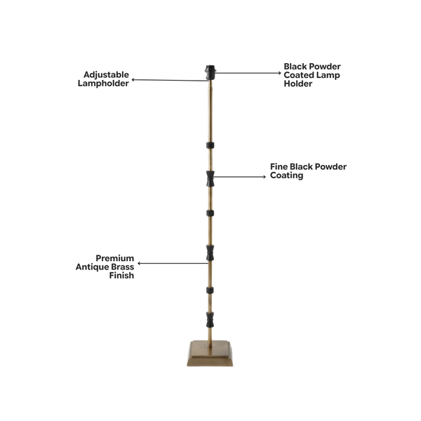 Lily Floor Lamp - Antique Brass & Matte Black (Base Only)