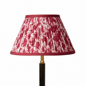 30 CM Crimson Blooms Cotton Lampshade - Empire ( Shade Only )