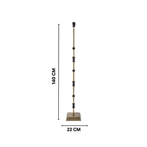 Lily Floor Lamp - Antique Brass & Matte Black (Base Only)