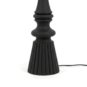 Celestia Wood Table Lamp - Matte Black Wood Finish ( Base Only )