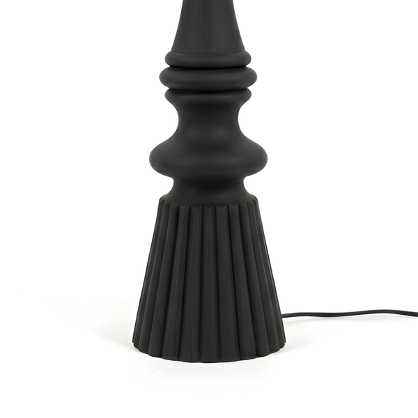 Celestia Wood Table Lamp - Matte Black Wood Finish ( Base Only )