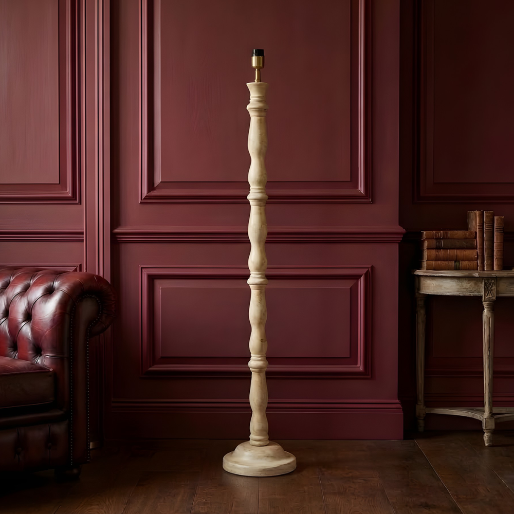 Orla Wood Floor Lamp - Whitewash Finish (Base Only)