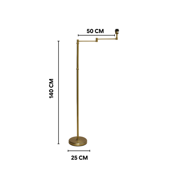 Alpha Floor Lamp - Antique Brass (Base Only)