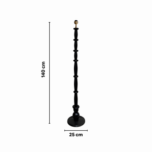 Hazel Wood Floor Lamp - Ebony Finish (Base Only)
