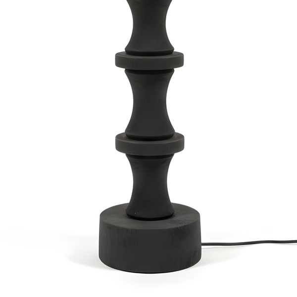 Nova Wood Table Lamp - Matte Black Wood Finish ( Base Only )