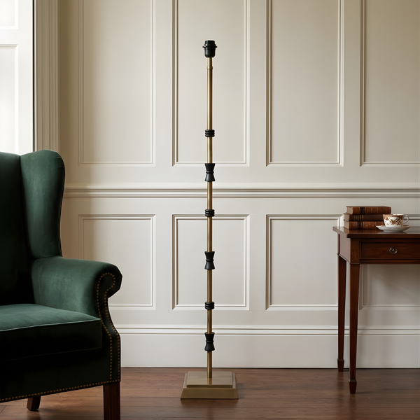 Lily Floor Lamp - Antique Brass & Matte Black (Base Only)