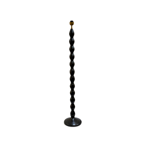 Ripple Wood Floor Lamp - Ebony Finish (Base Only)