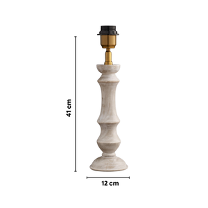 Eliza Wood Table Lamp - Whitewash Wood Finish ( Base Only )