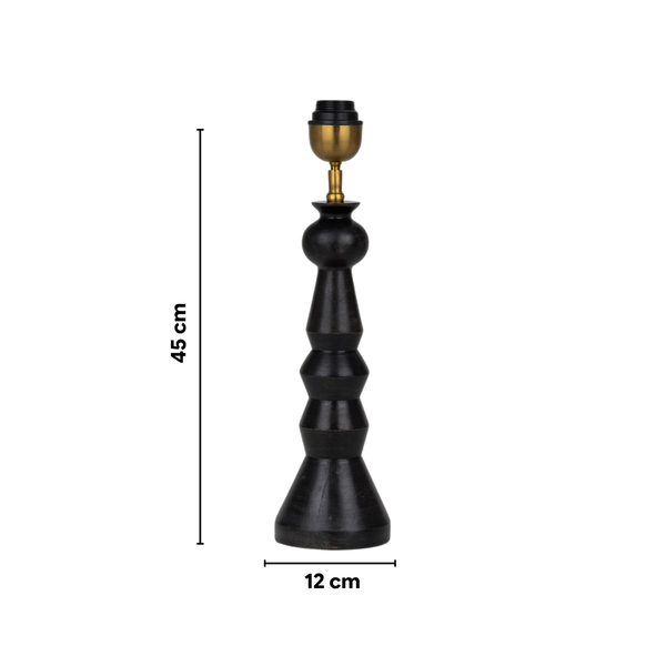 Fenix Wood Table Lamp - Dark Wood Finish ( Base Only )