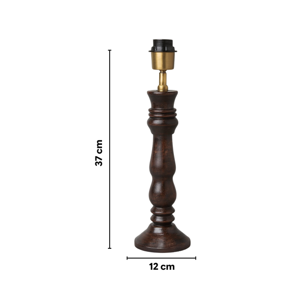 Orla Wood Table Lamp - Dark Wood Finish ( Base Only )
