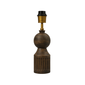 Tessa Wood Table Lamp - Dark Natural Wood ( Base Only )
