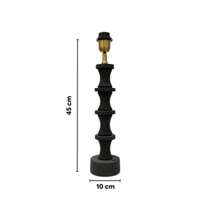 Nova Wood Table Lamp - Matte Black Wood Finish ( Base Only )