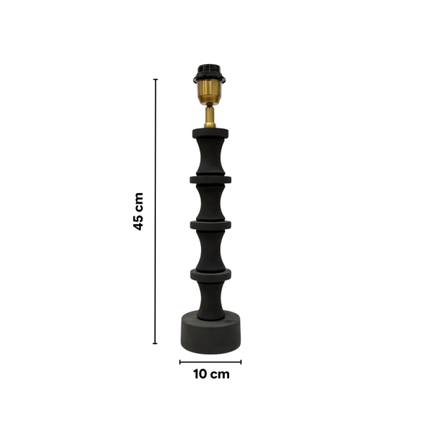 Nova Wood Table Lamp - Matte Black Wood Finish ( Base Only )
