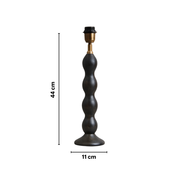 Ripple Wood Table Lamp - Dark Wood Finish ( Base Only )