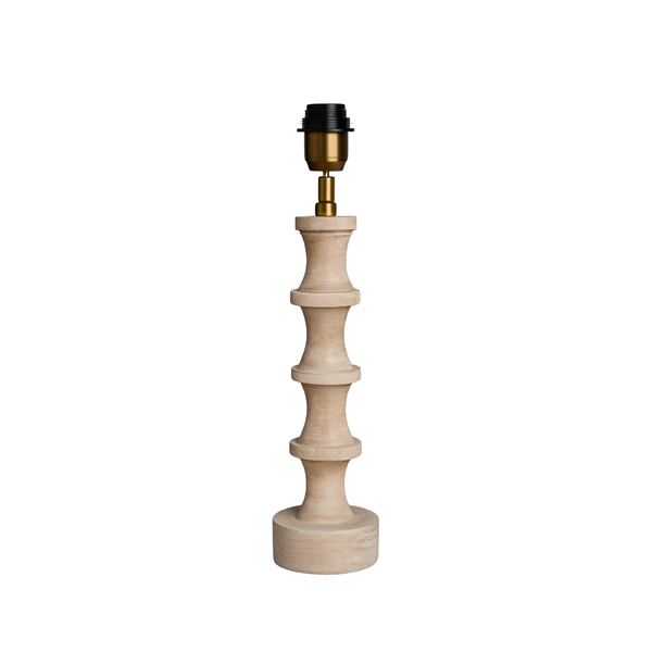 Nova Wood Table Lamp - Whitewash Wood Finish ( Base Only )