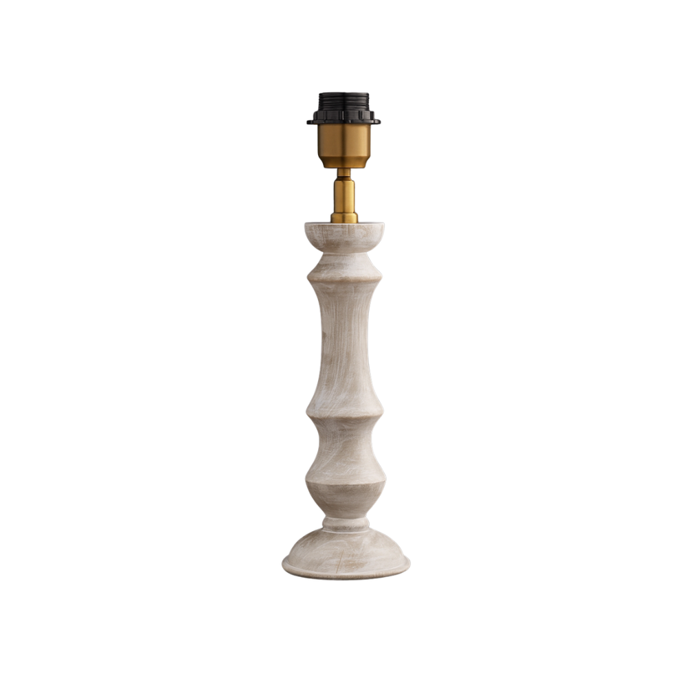 Eliza Wood Table Lamp - Whitewash Wood Finish ( Base Only )