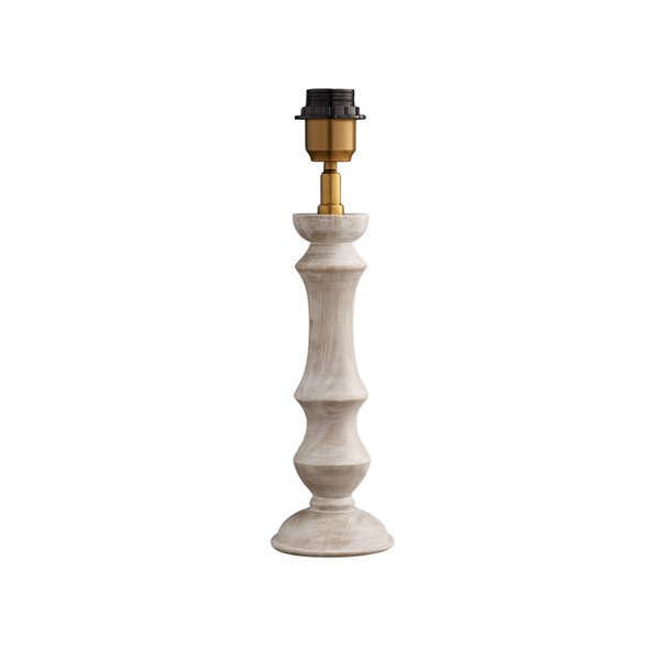 Eliza Wood Table Lamp - Whitewash Wood Finish ( Base Only )