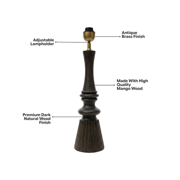 Celestia Wood Table Lamp - Natural Wood ( Base Only)