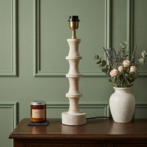Nova Wood Table Lamp - Whitewash Wood Finish ( Base Only )