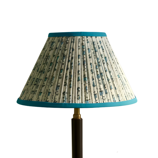 30 cm Blue Willow Cotton Lampshade - Empire  ( Shade Only )